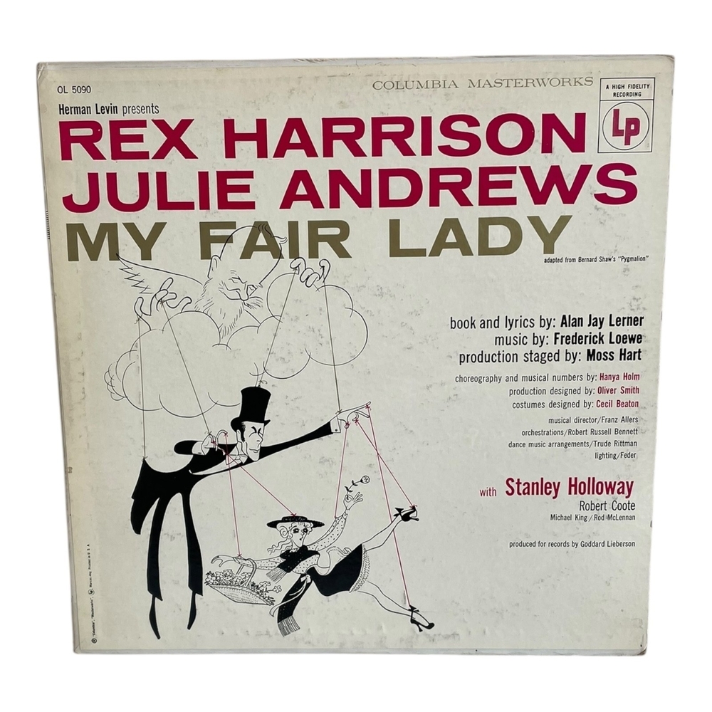 My Fair Lady Rex Harrison Julie Andrews 1956 LP Mono Columbia Masterworks F/VG